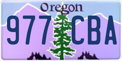 OR license plate 977CBA