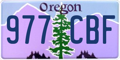 OR license plate 977CBF