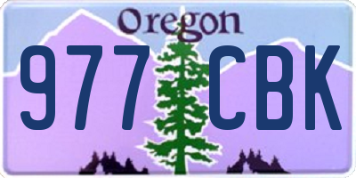 OR license plate 977CBK