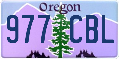 OR license plate 977CBL