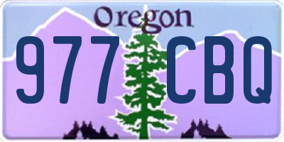 OR license plate 977CBQ