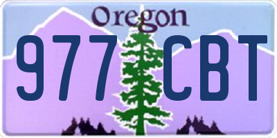 OR license plate 977CBT