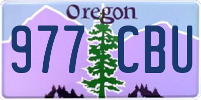 OR license plate 977CBU