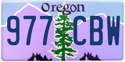 OR license plate 977CBW