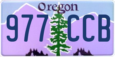 OR license plate 977CCB