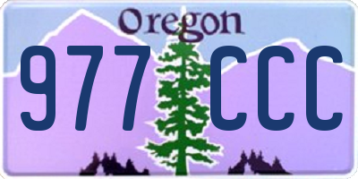 OR license plate 977CCC