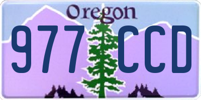 OR license plate 977CCD