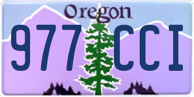 OR license plate 977CCI