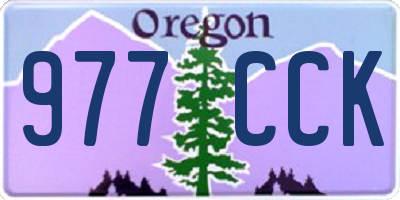 OR license plate 977CCK