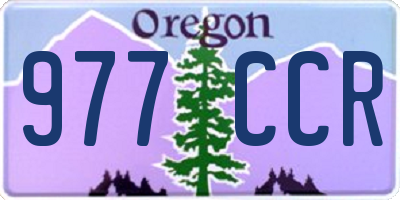 OR license plate 977CCR