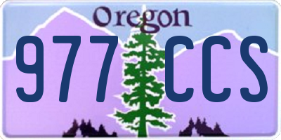 OR license plate 977CCS