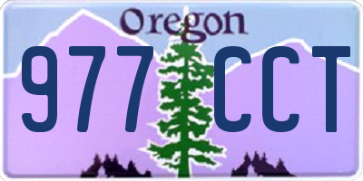OR license plate 977CCT