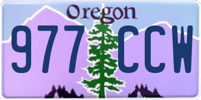 OR license plate 977CCW