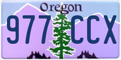 OR license plate 977CCX