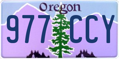 OR license plate 977CCY