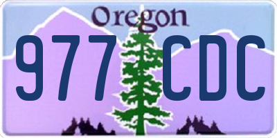 OR license plate 977CDC