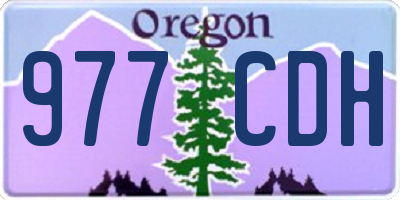 OR license plate 977CDH
