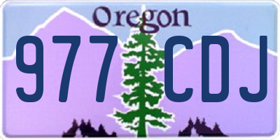 OR license plate 977CDJ