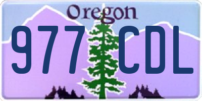 OR license plate 977CDL