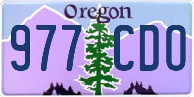 OR license plate 977CDO