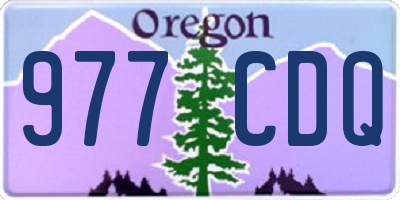 OR license plate 977CDQ