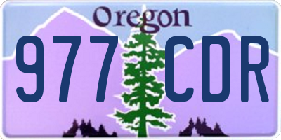 OR license plate 977CDR