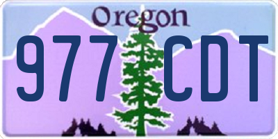 OR license plate 977CDT