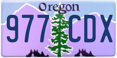 OR license plate 977CDX