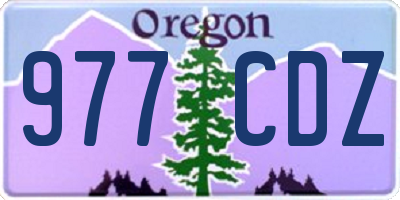 OR license plate 977CDZ