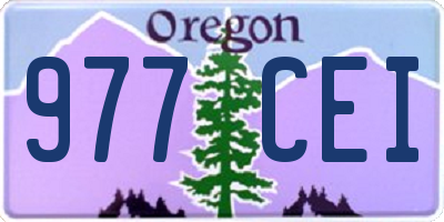 OR license plate 977CEI