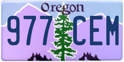OR license plate 977CEM