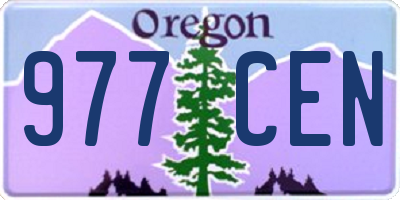 OR license plate 977CEN