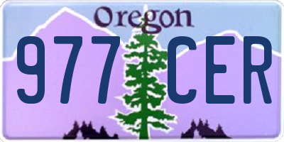 OR license plate 977CER