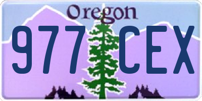 OR license plate 977CEX