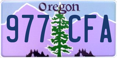 OR license plate 977CFA