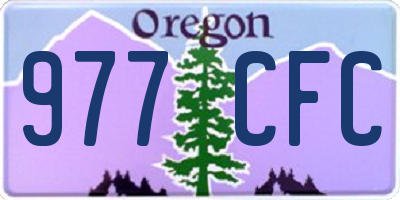 OR license plate 977CFC
