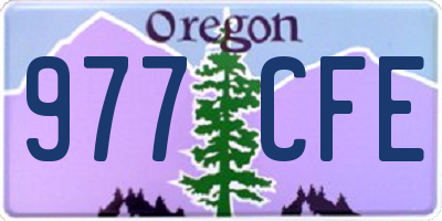 OR license plate 977CFE