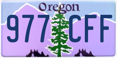OR license plate 977CFF