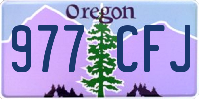 OR license plate 977CFJ