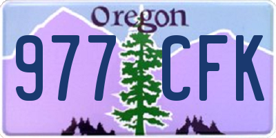OR license plate 977CFK