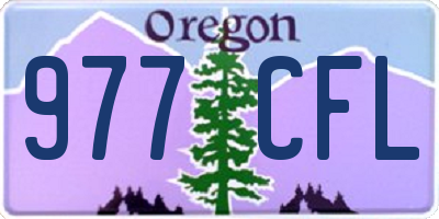 OR license plate 977CFL