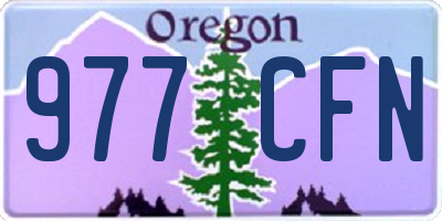OR license plate 977CFN