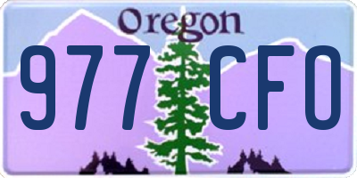 OR license plate 977CFO
