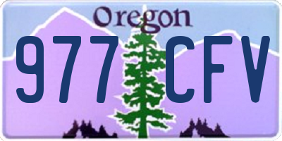 OR license plate 977CFV