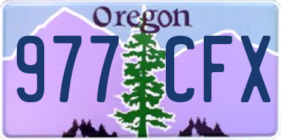 OR license plate 977CFX