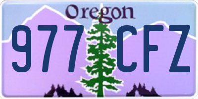 OR license plate 977CFZ