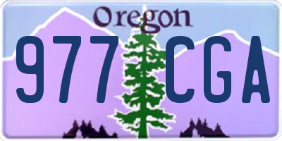 OR license plate 977CGA