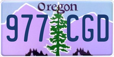 OR license plate 977CGD