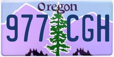 OR license plate 977CGH