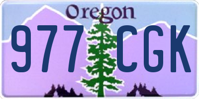 OR license plate 977CGK